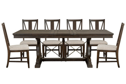 Westley Falls - Extendable Trestle Dining Table Set