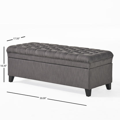 Juliana - Storage Ottoman With Birch Legs