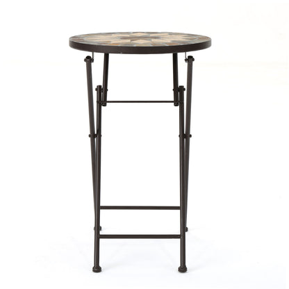Silvester - End Table - Beige / Black