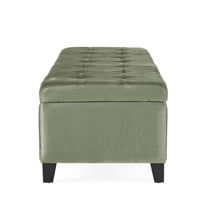 Wendover - Elegant Tufted Storage Bench With Lift-Up Top And Birch Wood Legs