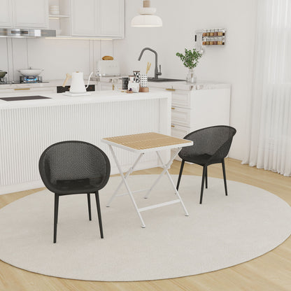 2 Pack Lounge Chair Set & Folding Square Table