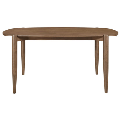Whisten - Dining Set With Rounded Tabletop And Upholstered Chairs