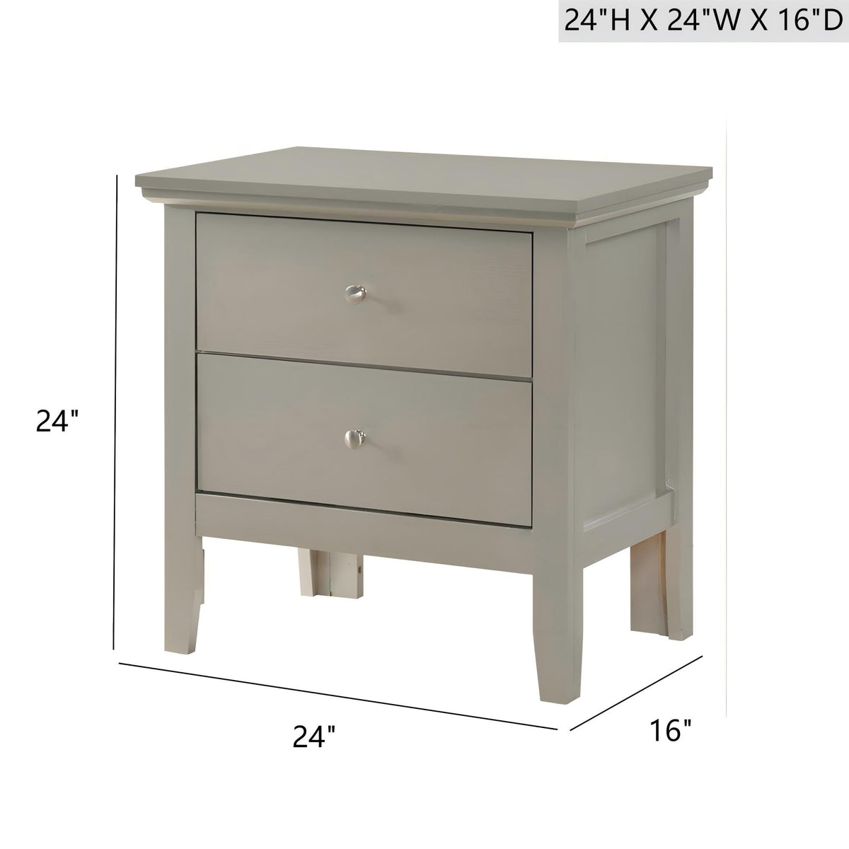 English Dovetailed Drawers Nightstand