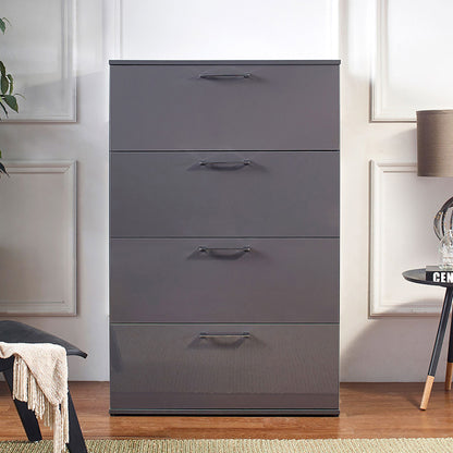 Bliss - Glossy 4 Drawer Jumbo Chest With Extra Deep Storage