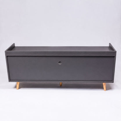 TV Stand For TVs Up To 60" With Open Storage Shelf, 2 Doors, 1 Drawer And Cable Management