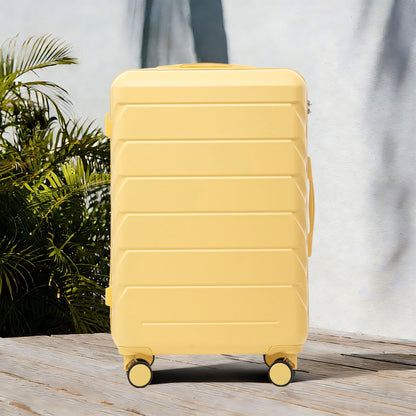 Hard Shell Luggage With Scratch Resistant Surface, 4 Wheels, Combination Lock & Side Hooks