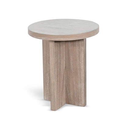 Round Small Accent Table - Wheat