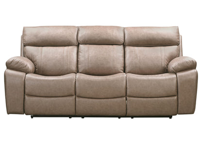 Theon - Faux Leather Manual Reclining Sofa And Recliner - Stokes Toffee
