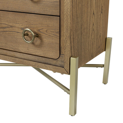 2 Drawer Nightstand With USB - Latte