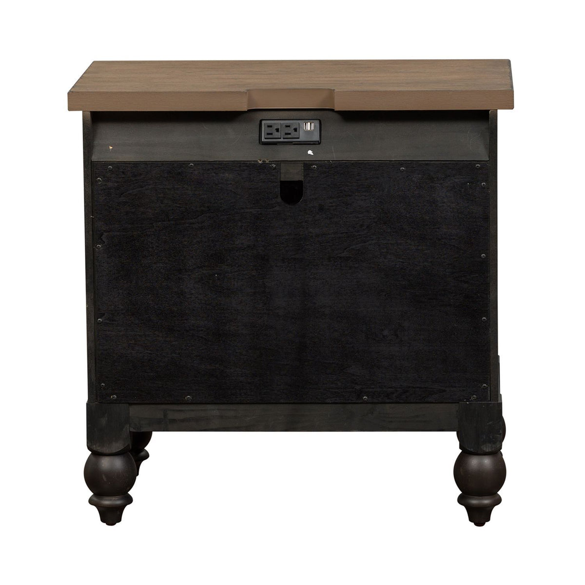 Americana Farmhouse - 2 Drawer Night Stand With Charging Station