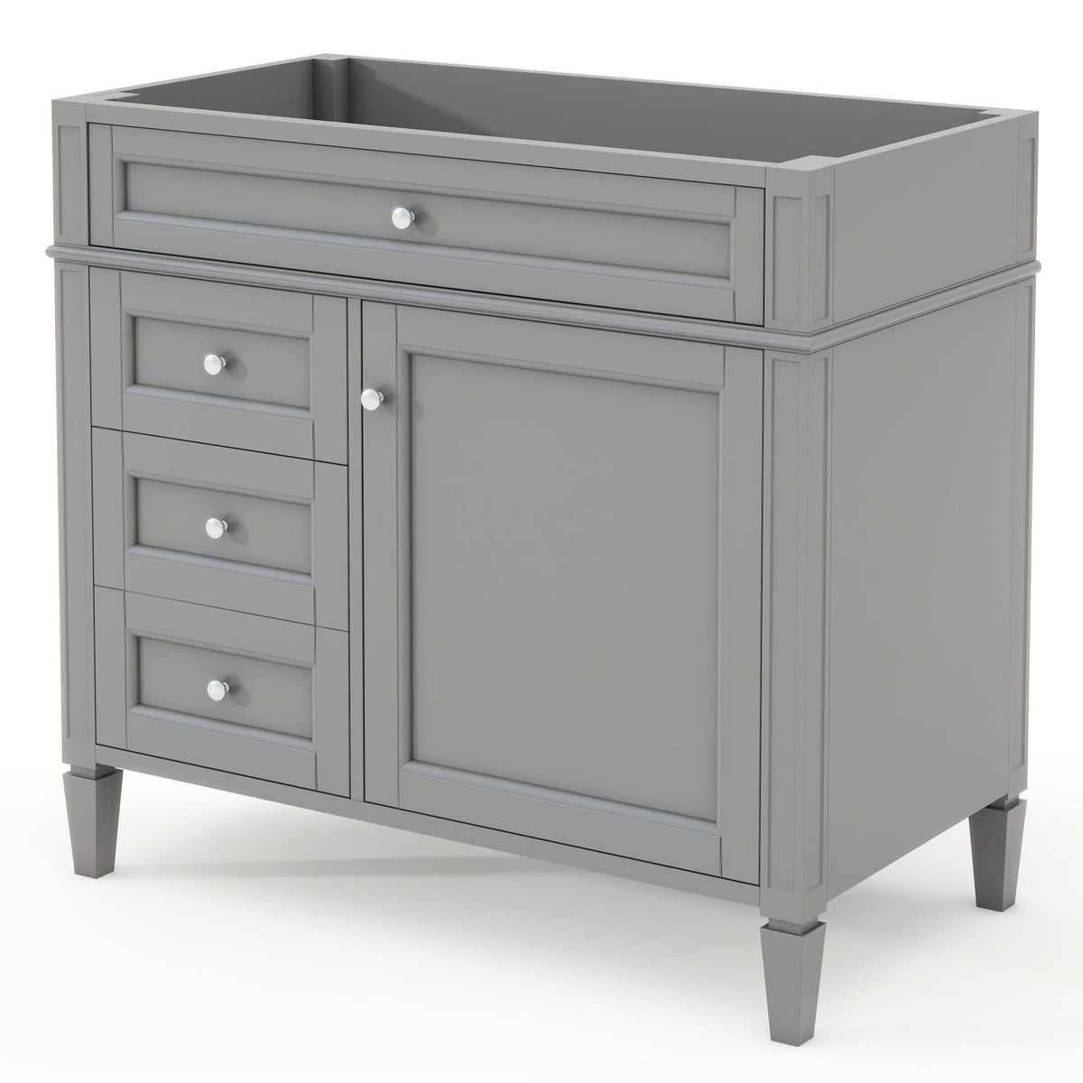 Bathroom Vanity With 2 Drawers And Tip-Out Drawer, Storage Cabinet