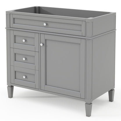 Bathroom Vanity With 2 Drawers And Tip-Out Drawer, Storage Cabinet