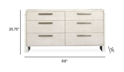 Lorelei - Double Drawer Dresser - Misty Cloud