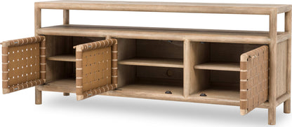 Dorsey - 72" Weaven Entertainment Console - Granola
