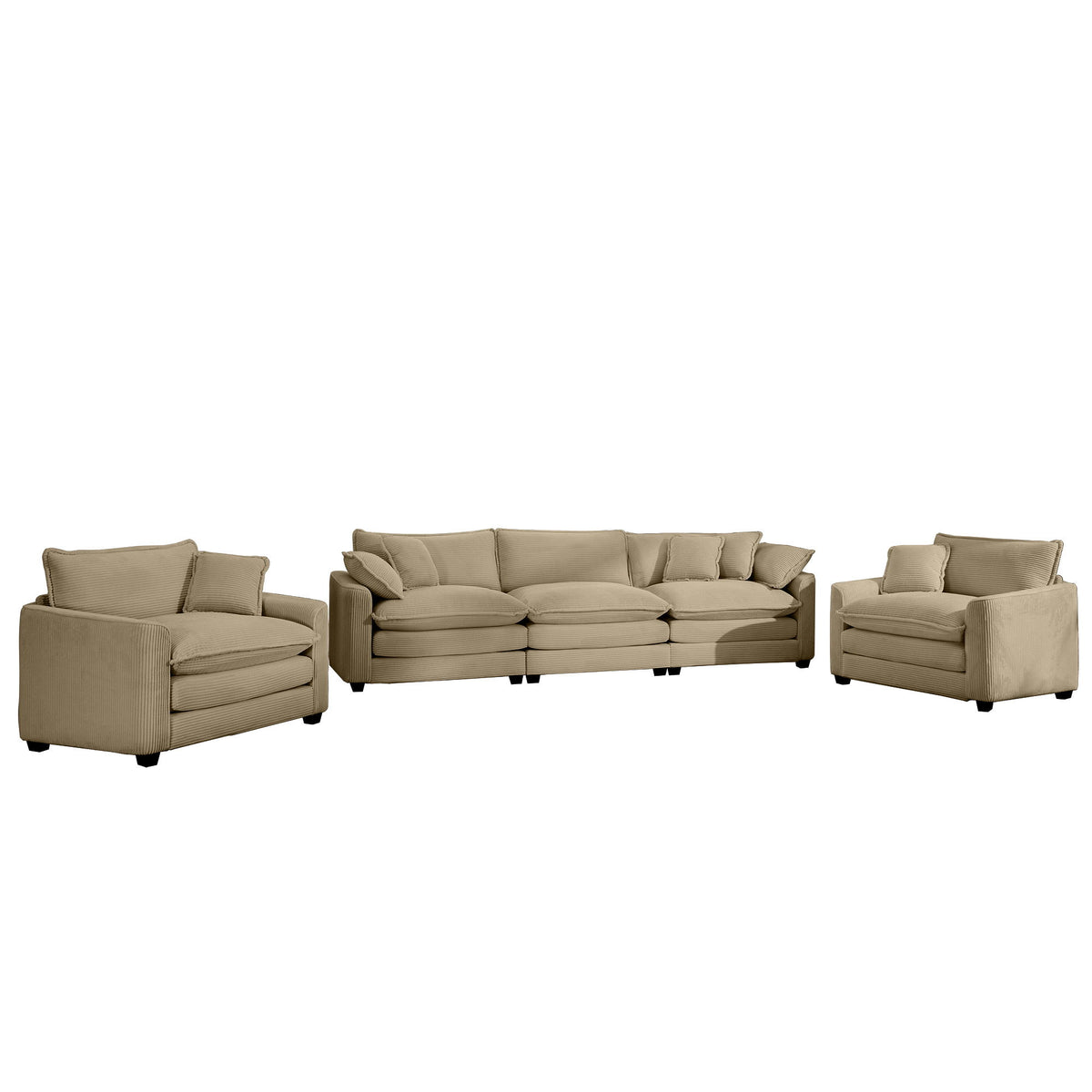 Elegant Oversized Sectional Sofa Set With Deep Seats And Flexible Layout