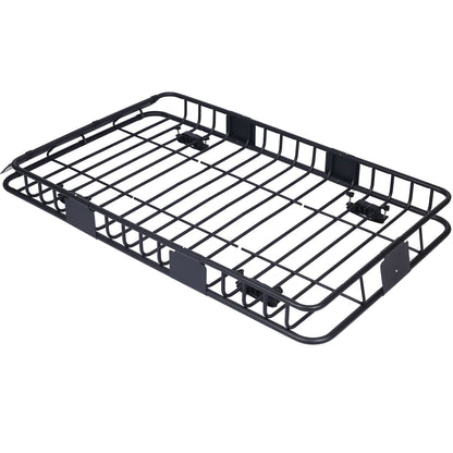 Motoring Rooftop Cargo Carrier Basket Steel, Universal Fit Roof Rack