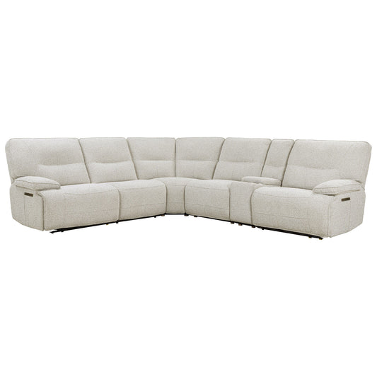 Lucius - 6 Piece Modular Zero Gravity Power Reclining Sectional - Gellar Marble