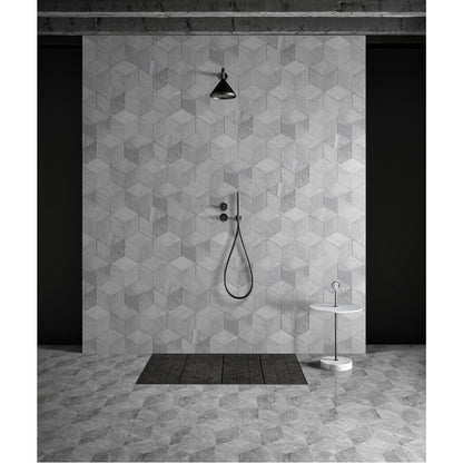 Hexagon Natural Marble Polished Tile For Wall And Floor (Set of 12)