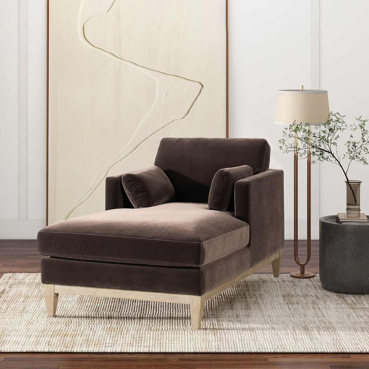 Knox - Modern Farmhouse Chaise Lounge Chair