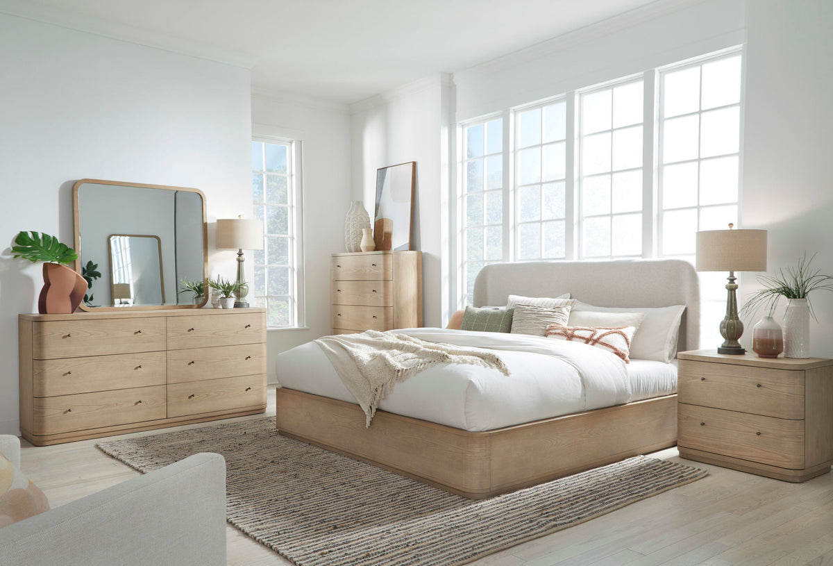 Penny - Five Drawer White Ash Chest - Buff Cream