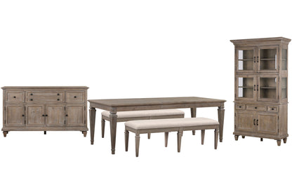 Lancaster - 5 Piece Extendable Rectangular Dining Table Set