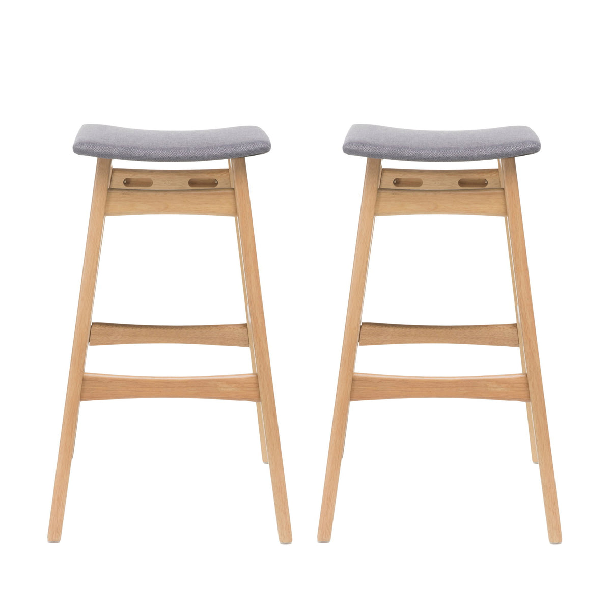 Modern Bar Stool Set With Upholstered Seating