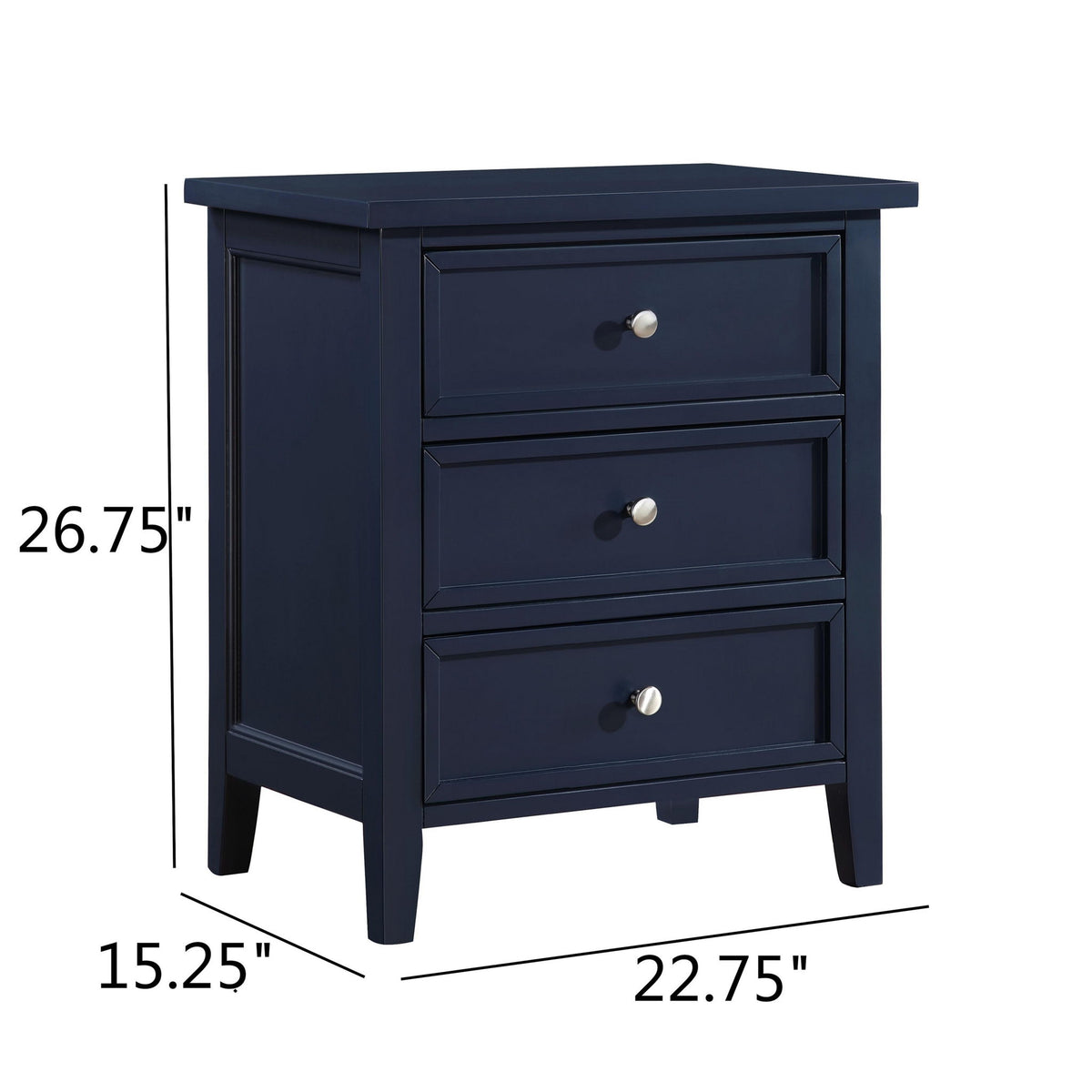 Luca - 3 Drawer Nightstand