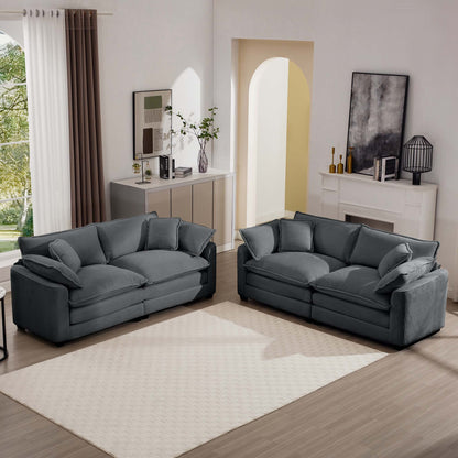 Elegant Oversized Sectional Sofa Set With Deep Seats And Flexible Layout