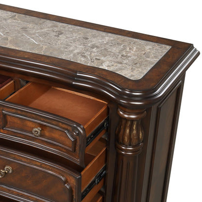 Bella Notte - Dresser Mirror - Mahogany Brown