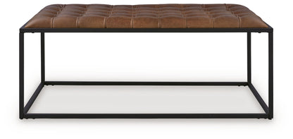 Junsor - Cocktail Ottoman - Brown / Black