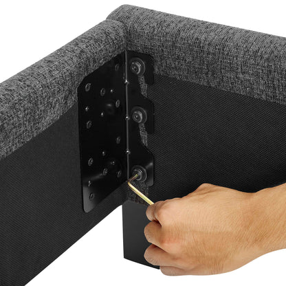 Bridger - Upholstered Squares Panel Bed