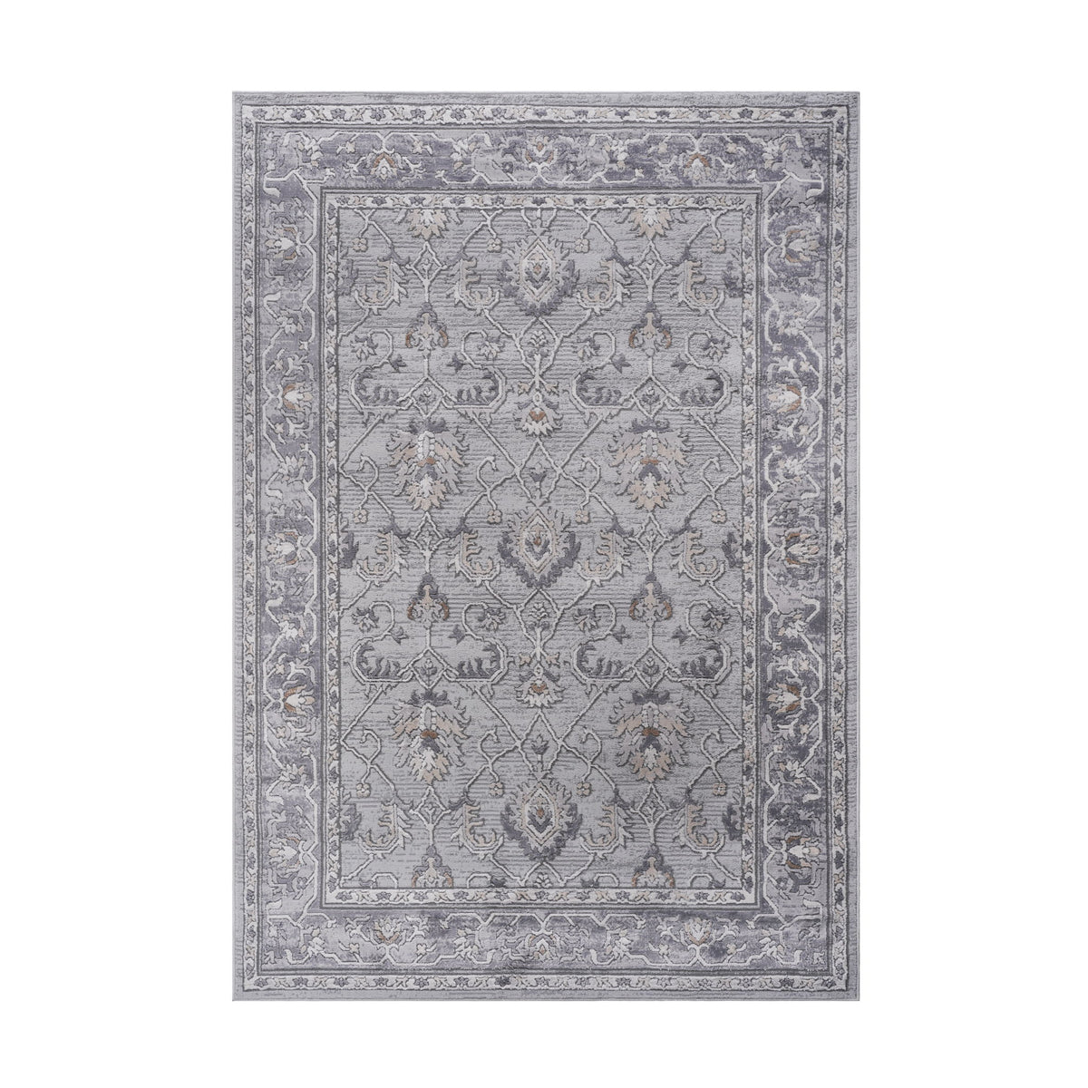 Marfi - 6' X 9' Oriental Area Rug - Ivory / Gray