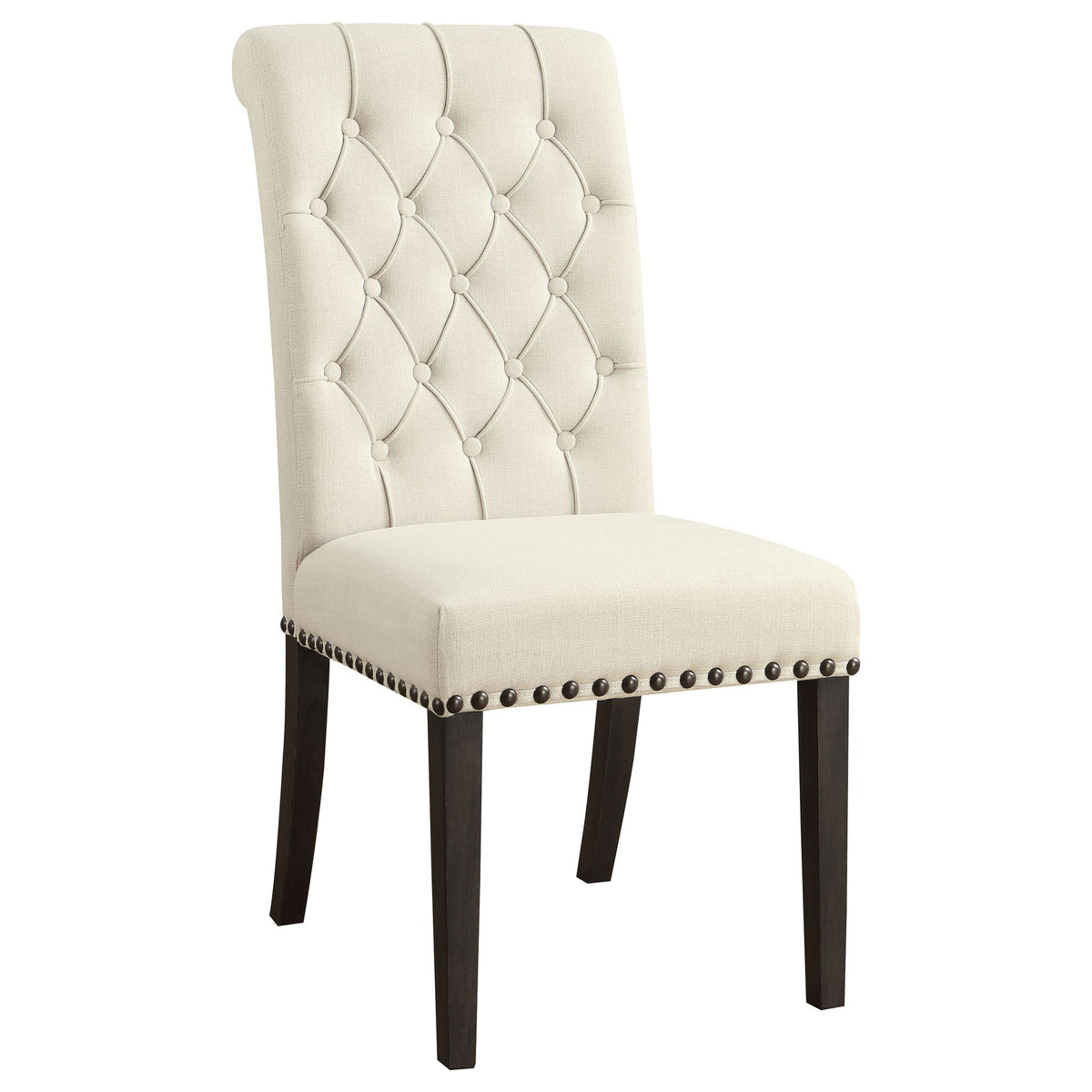 Tufted Rolled Backrest Side Chairs (Set of 2)