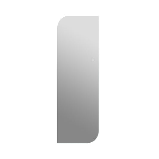 Irregular Shape LED Full Length Wall Mirror With 3 Color Dimmable Lighting - Silver