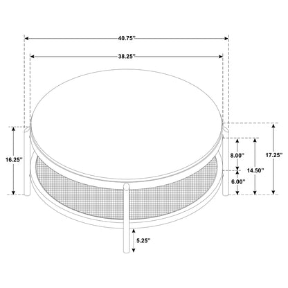 Benson - Round Table With Storage Shelf