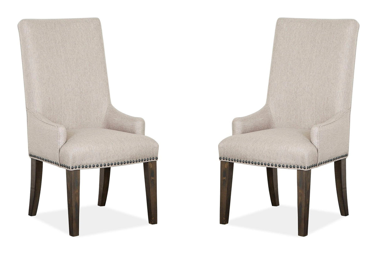 Bellamy - Upholstered Host Chair (Set of 2) - Peppercorn