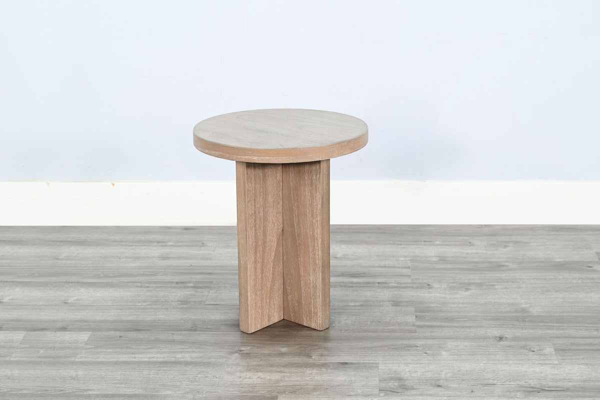 Round Small Accent Table - Wheat