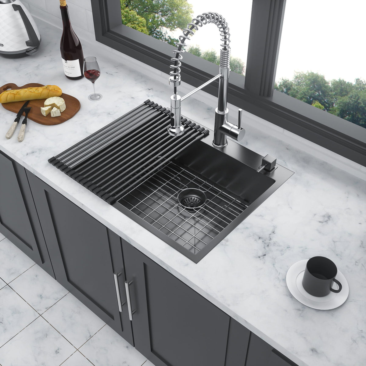 Topmount Kitchen Sink 16 Gauge, Single Bowl