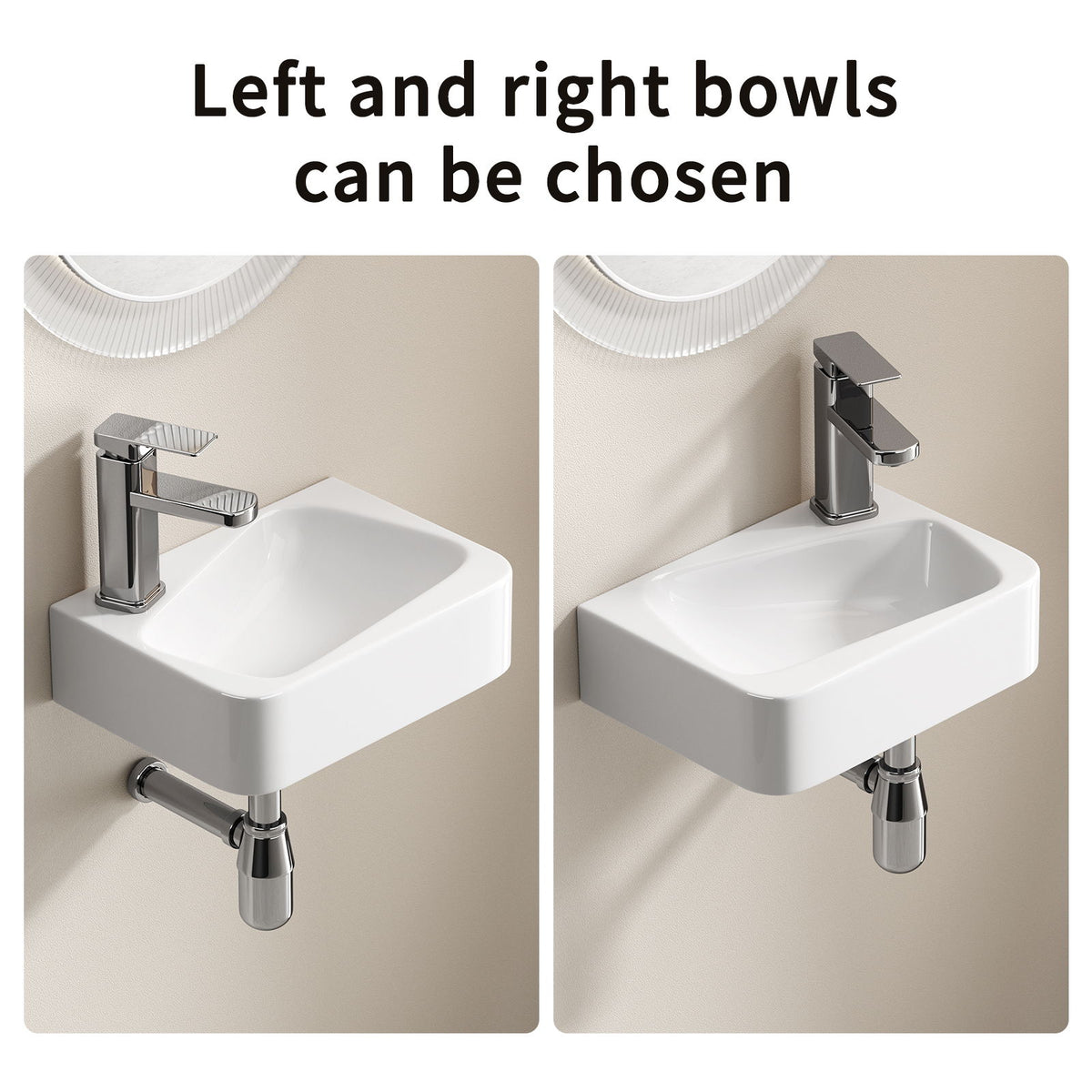 Wall Mounted Bathroom Sink With Faucet And Drain