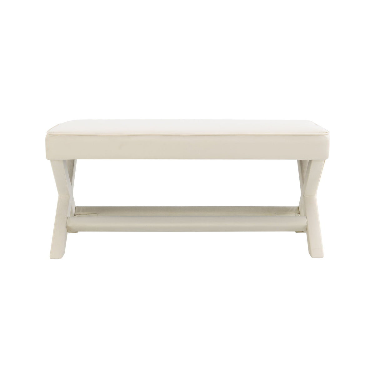 Comfort Double Bench Upholstered With X Crossed Legs