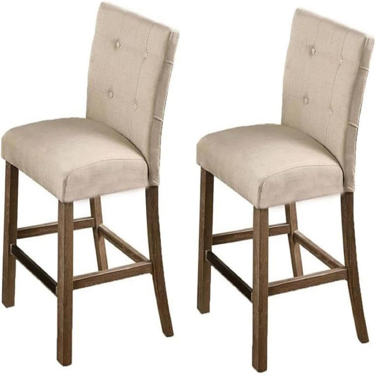 Upholstered Counter Dining Chair (Set of 2) - Light Gray