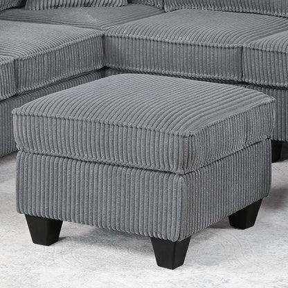 Sectional With Left Arm Facing Loveseat With USB Port With Cocktail Ottoman