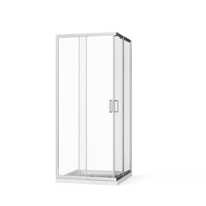 Corner Sliding Shower Door & Base Combo No Drain Kit