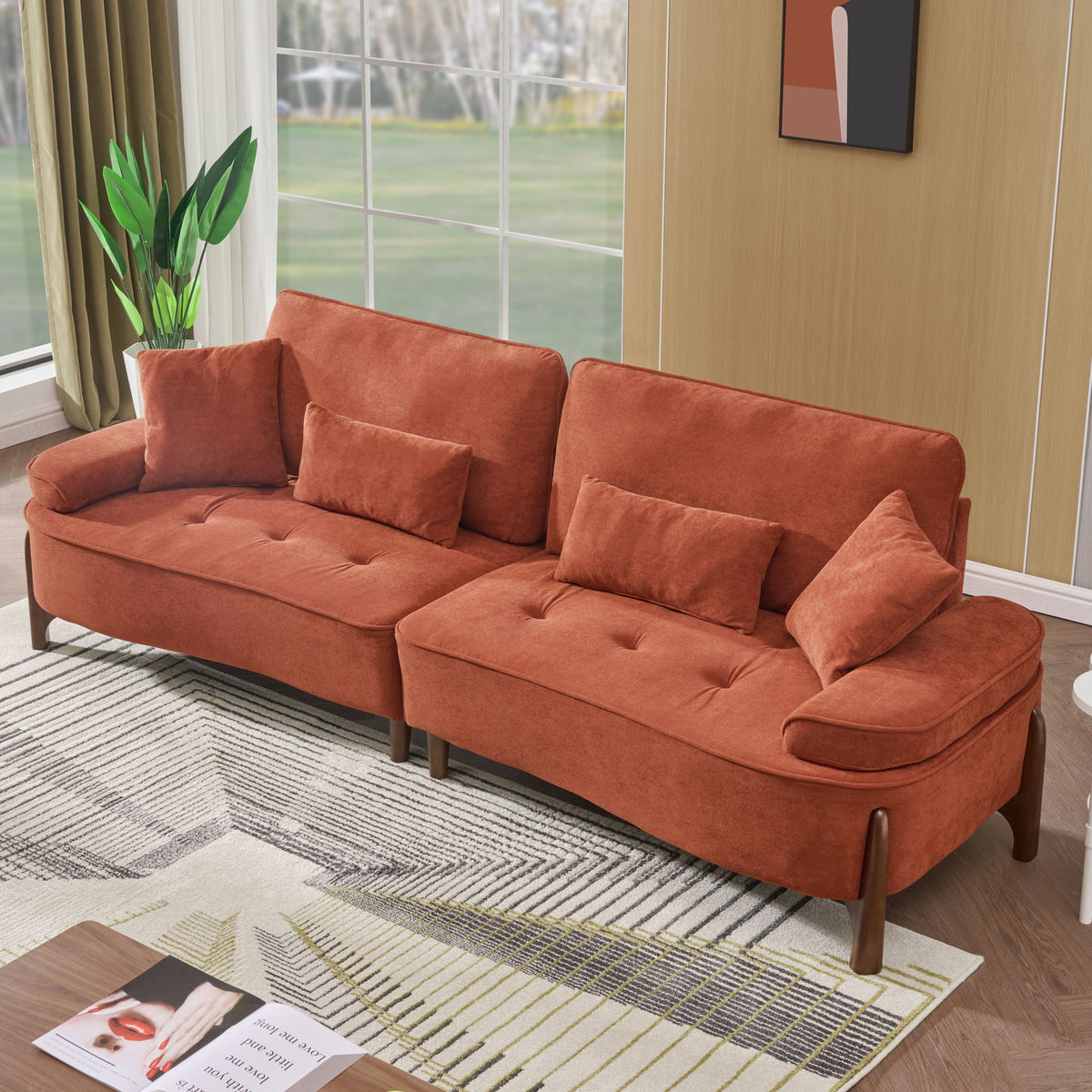 Comfortable Deep Seated Sofa With Pillows