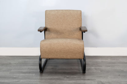 Nash Modern - Industrial Accent Chair With Metal Frame