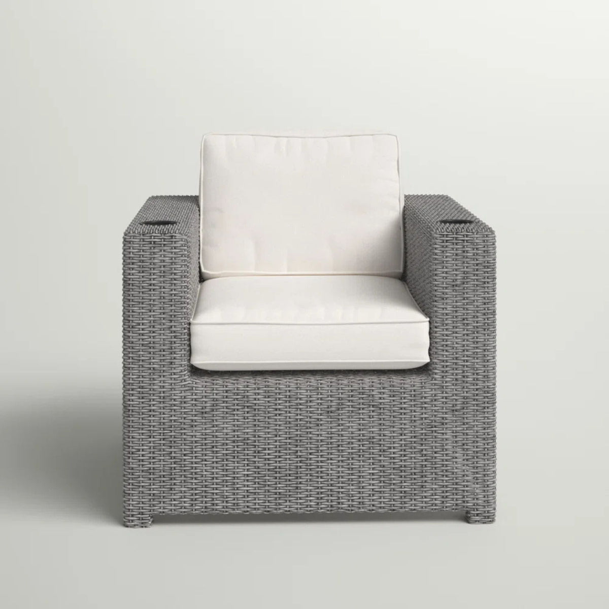 Elegant Patio Chair With Cushions - Gray