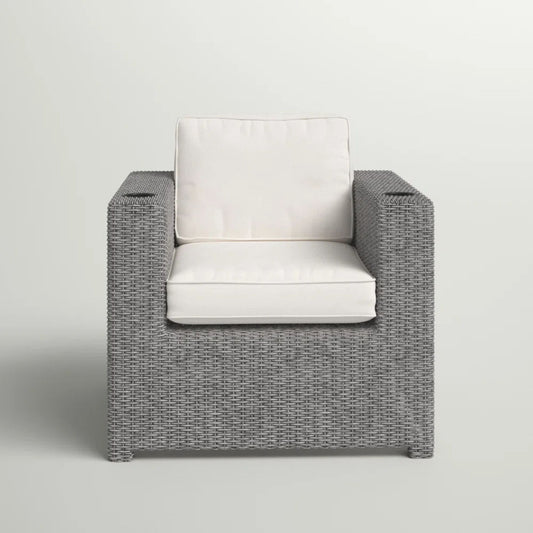 Elegant Patio Chair With Cushions - Gray