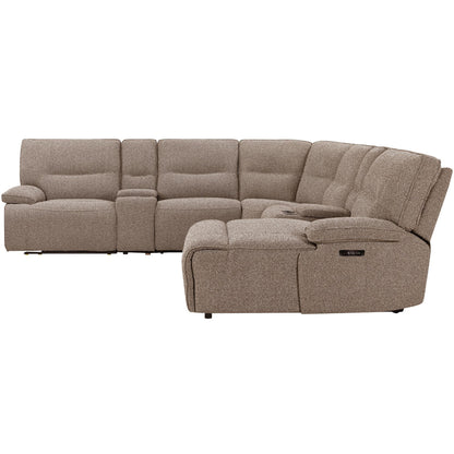 Lucius - 7 Piece Modular Zero Gravity Power Reclining Sectional With Right Arm Facing Chaise - Gellar Earth