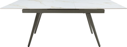 Lucia - Extendable Stone Top Metal Leg Dining Table