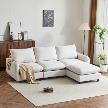 Oversize Modular Free Combination Sectional Sofa Couch With Ottoman For Living Room